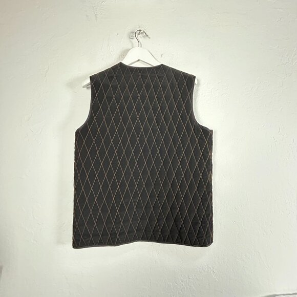 Kajuen Refined Collection Womens Diamond Quilted Vest Size 13 Black Japan - Picture 2 of 8
